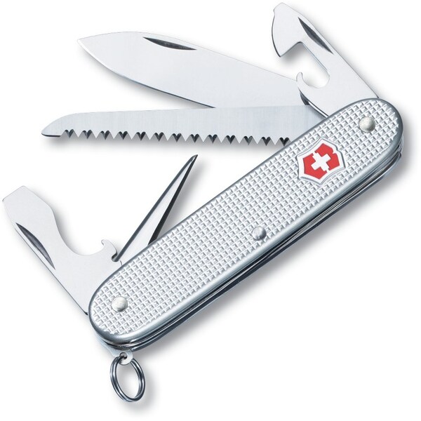 2024 Victorinox 53964 Farmer Silver Alox, Ribbed 93Mm